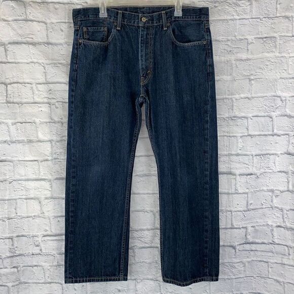 Levi Strauss straight leg blue jeans sz 38x30 men - Picture 1 of 6